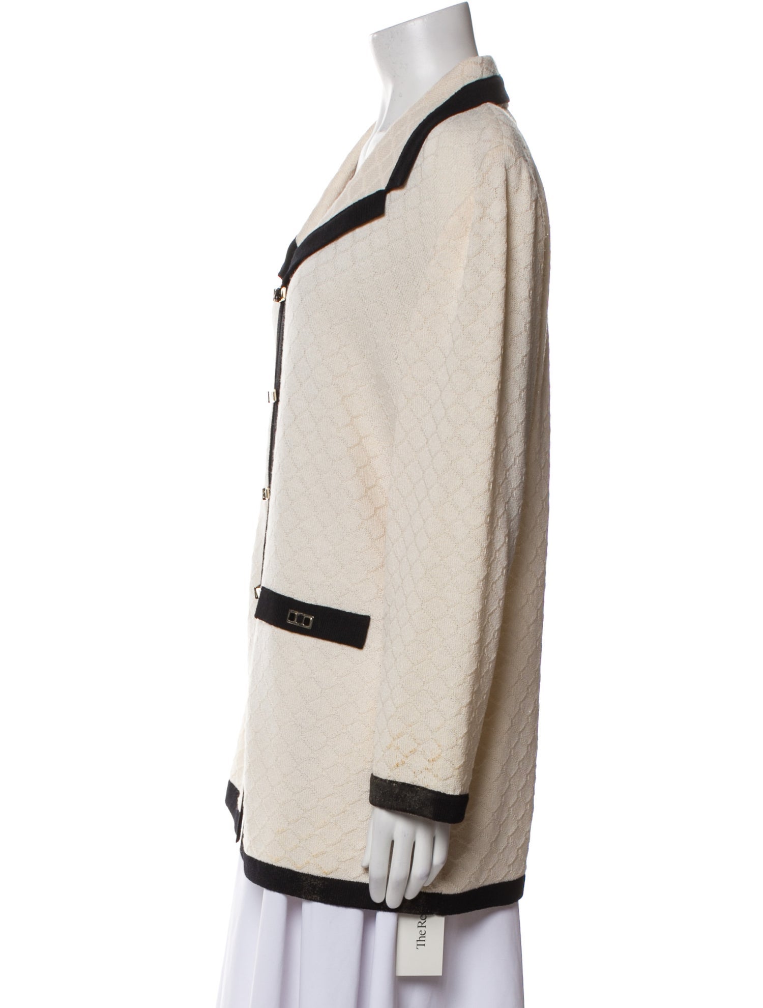 St. John Collection Colorblock Pattern Coat